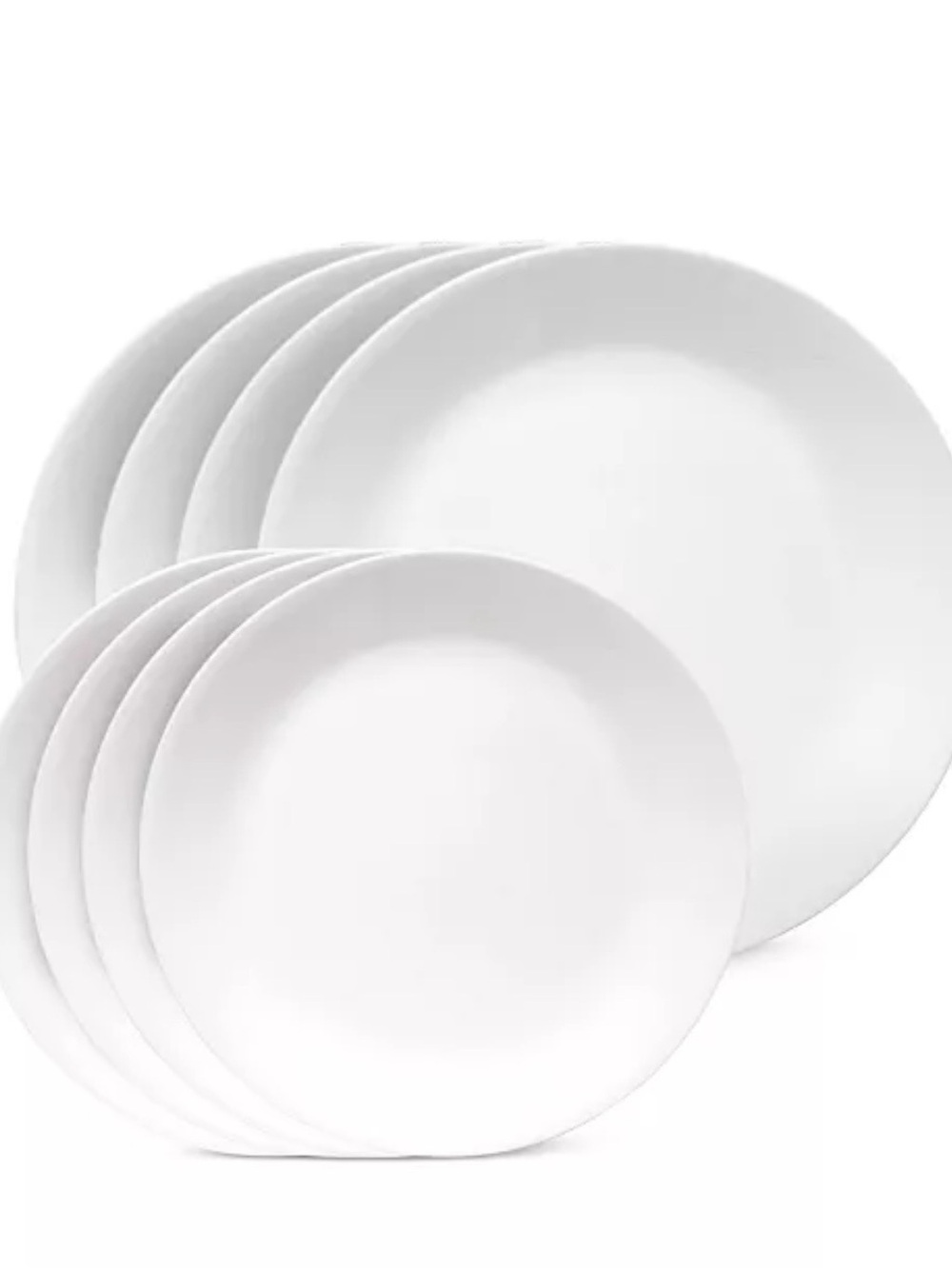 Corelle white Dinner Plate 10.3 inches ; Set of 8 -Great Condition - Picture 2 of 6